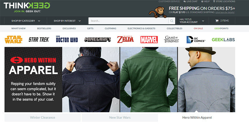 Hero Within on Think Geek