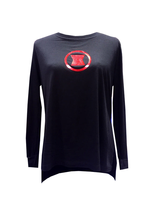 Marvel Black Widow T-Shirt Donna Manica Corta: Maglietta Ufficiale In 100% Cotone Organico, Taglie S-M-L-XL