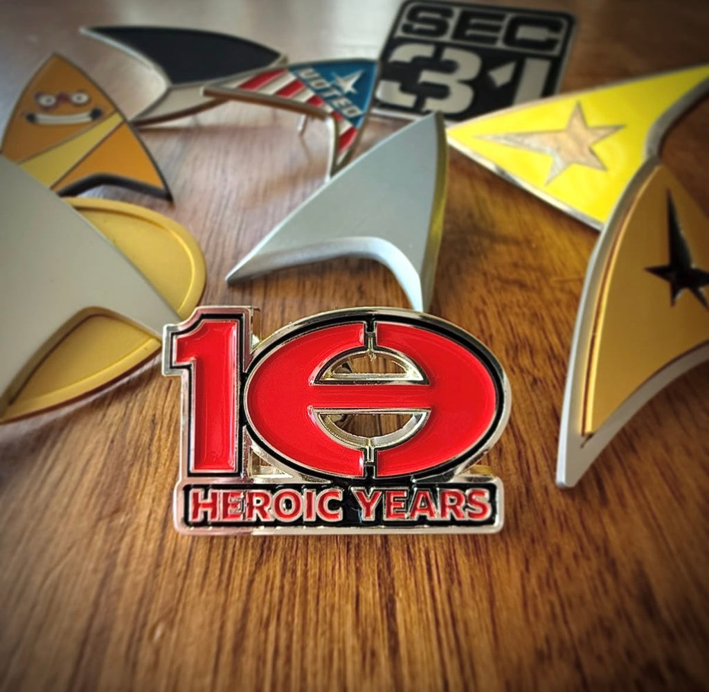 10 Heroic Years Lapel Pin