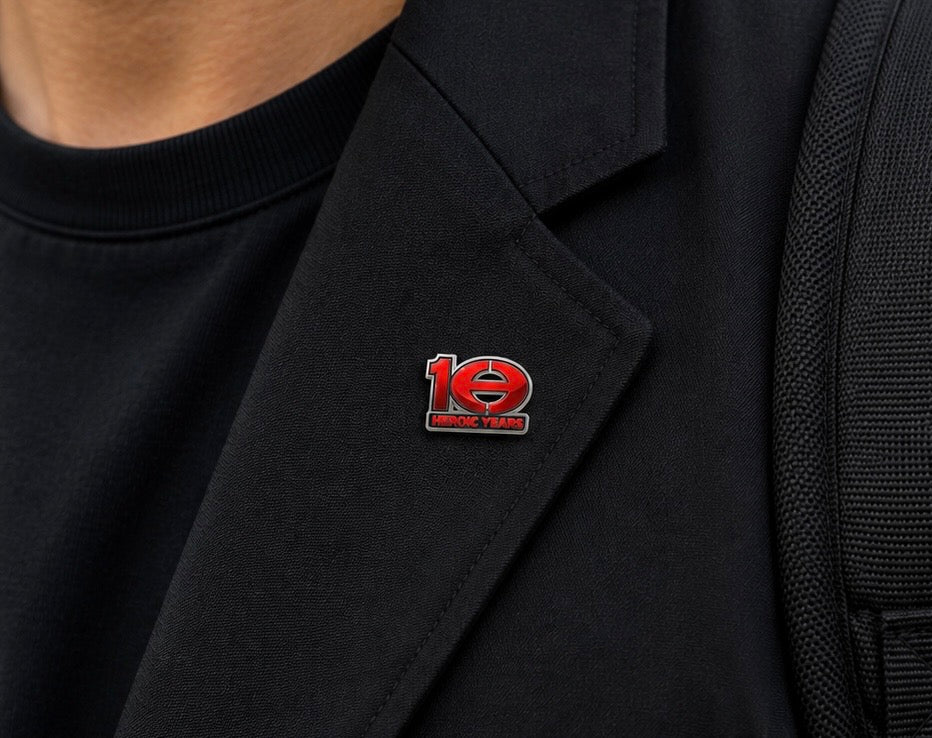 10 Heroic Years Lapel Pin