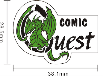 Comic Quest Logo Pin