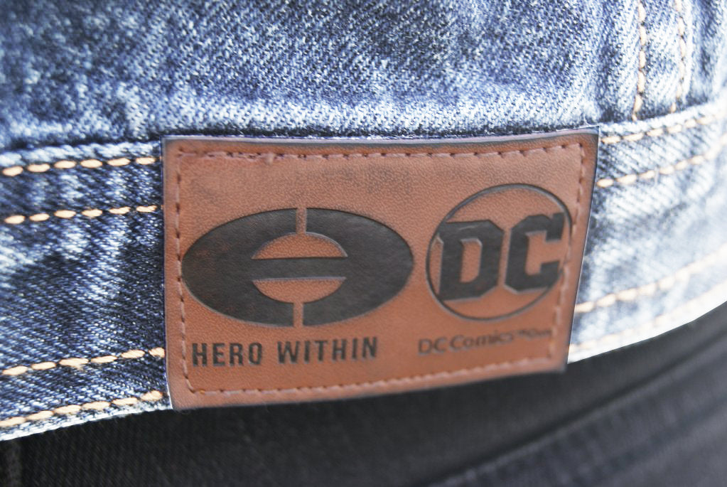 Ladies Wonder Woman 80's Acid Washed Denim Jacket