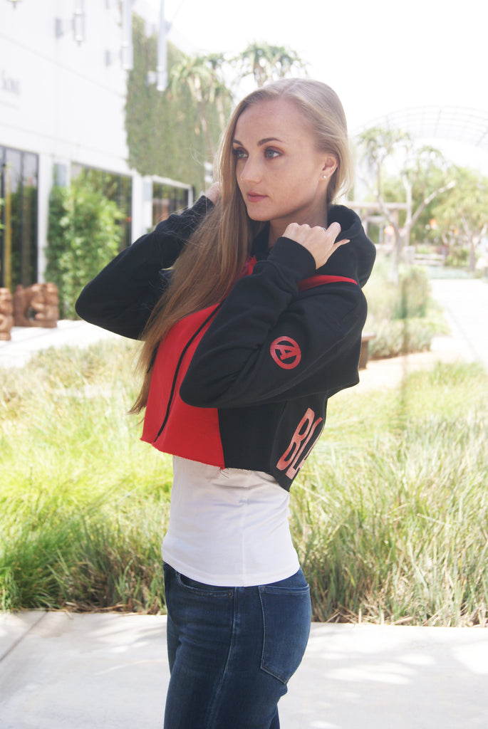 Black Widow Crop Hoodie - Hero Within