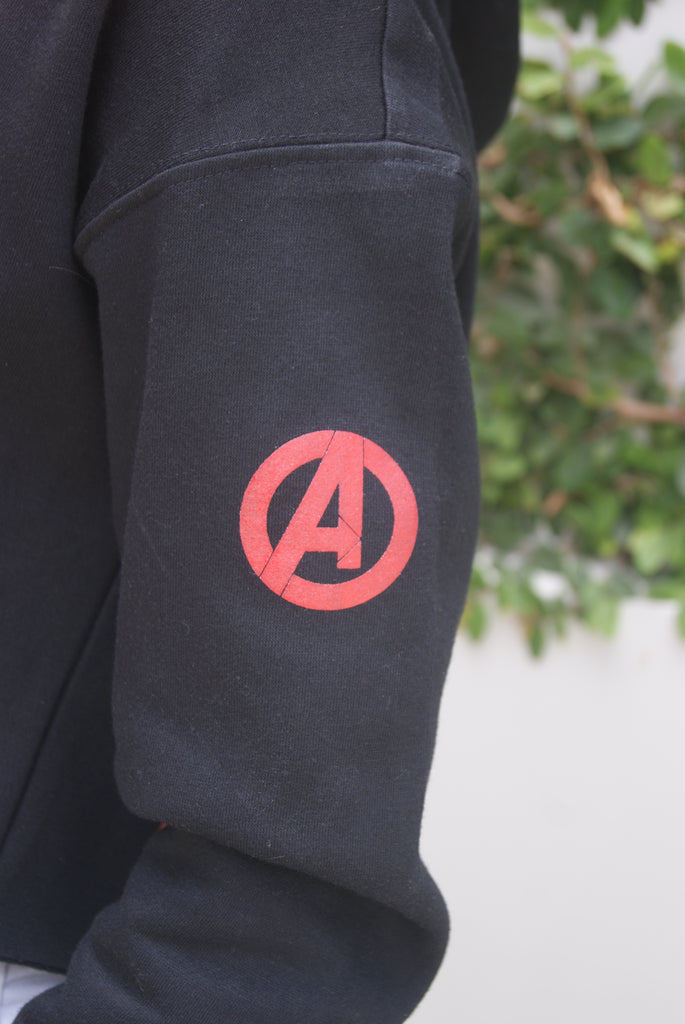 Black Widow Crop Hoodie - Hero Within