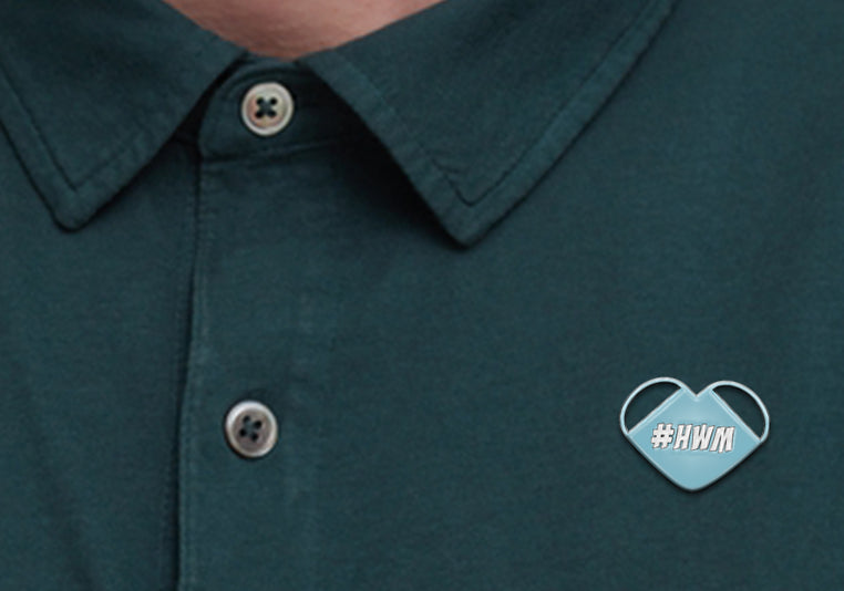 Heroes Wear Mask Pin