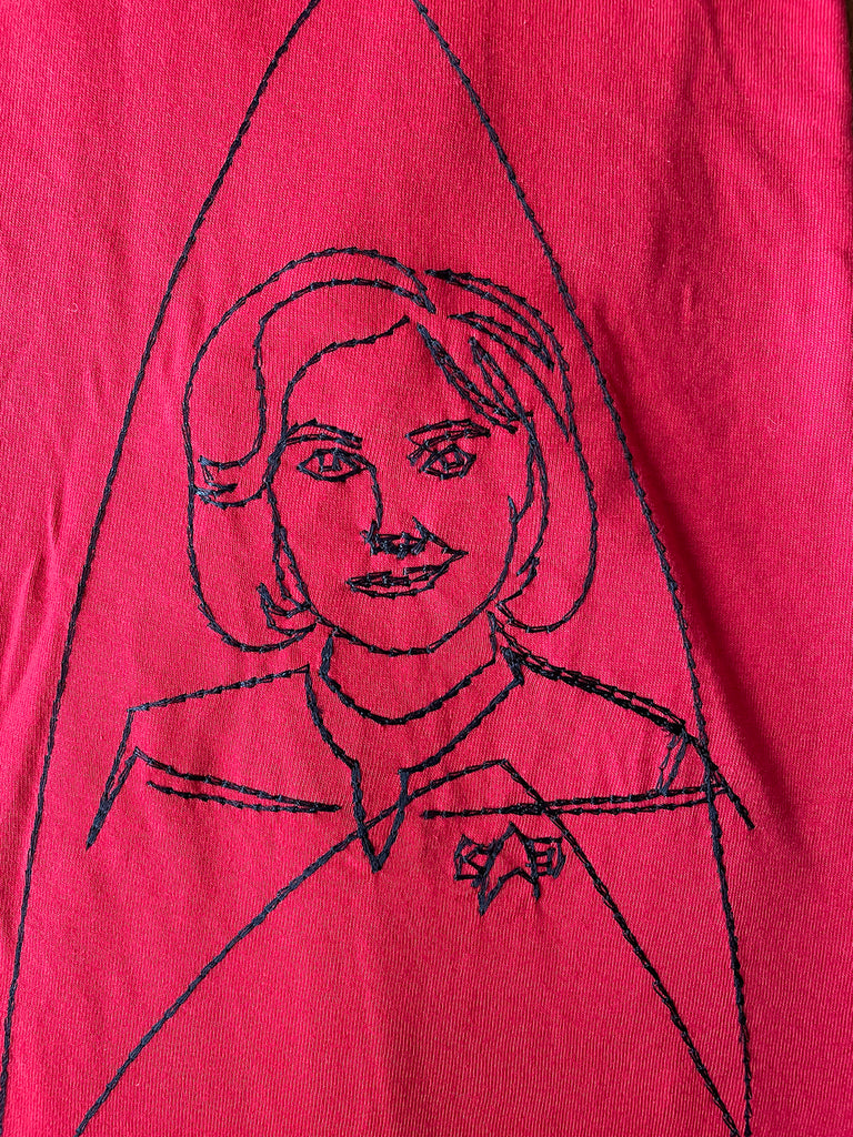 Captain Janeway Embroidered T-Shirt