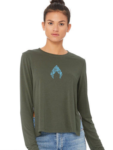 Mera Side Slit Long Sleeve Tee - Hero Within