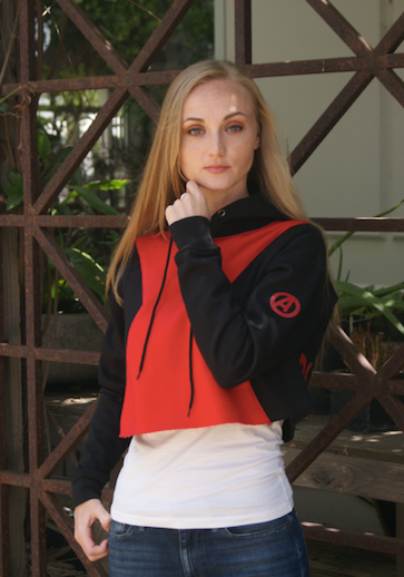 Black Widow Crop Hoodie - Hero Within