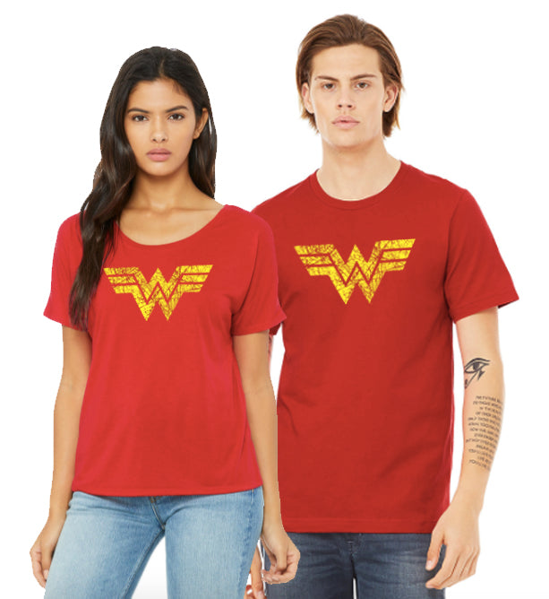A&E Designs Wonder Woman Movie Shirt Lasso Logo Heather T-Shirt A&E Designs Wonder Woman Movie Shirt Lasso Logo Heather T-Shirt
